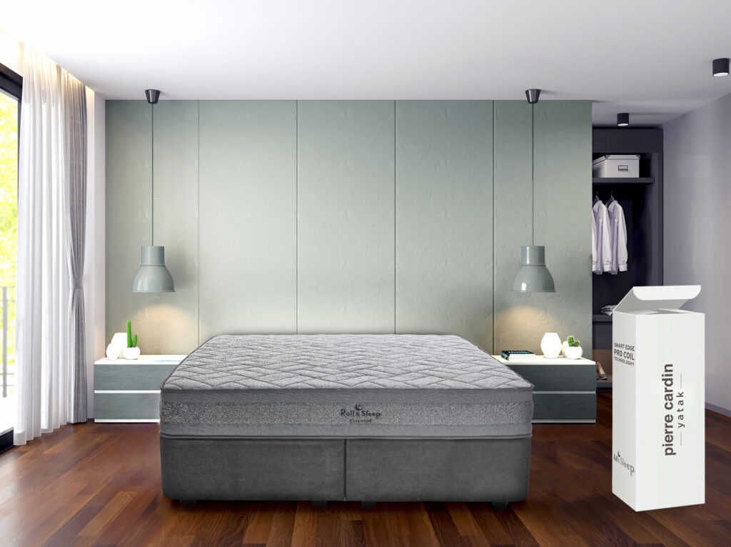 Essential yatak, minimalist tasarımıyla konforu ön plana çıkarır.